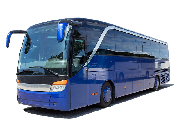 modrý autobus